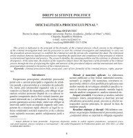 Oficialitatea procesului penal